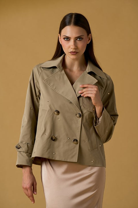 Trench corto diamanti