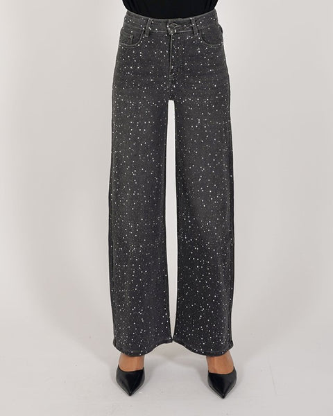 Jeans balloon fit full paillettes