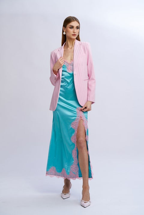 Blazer gessato diamanti