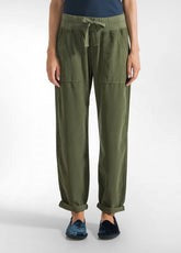 Pantalone in velluto coulisse e tasche
