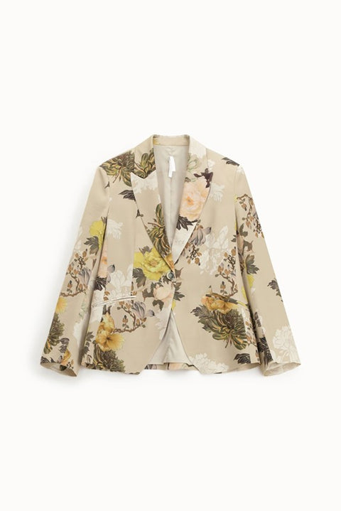 Blazer raso fiorato