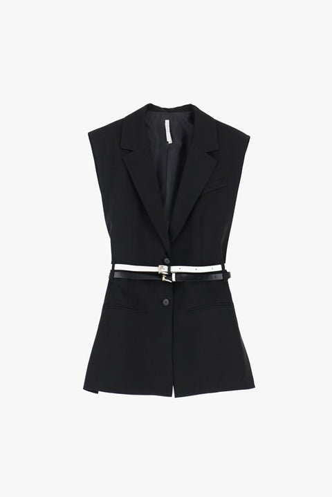Gilet con doppia cintura