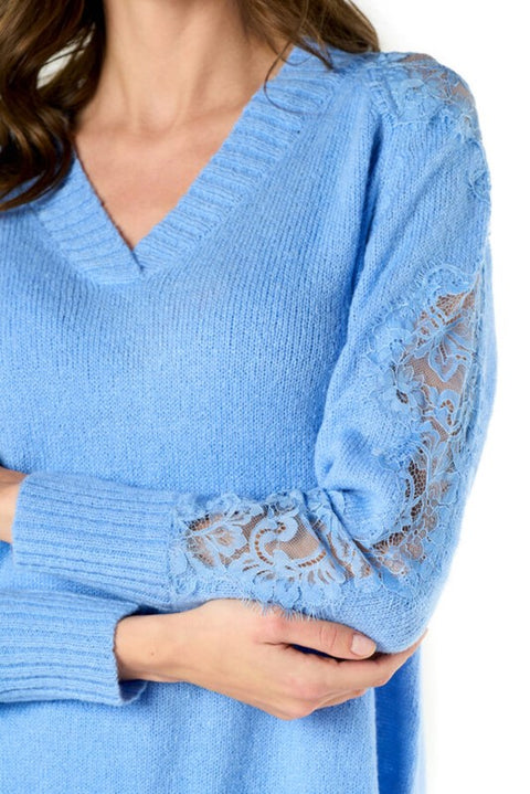 Maglia inserti pizzo su spalle