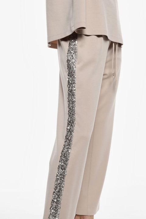 Pantalone jogger paillettes laterali