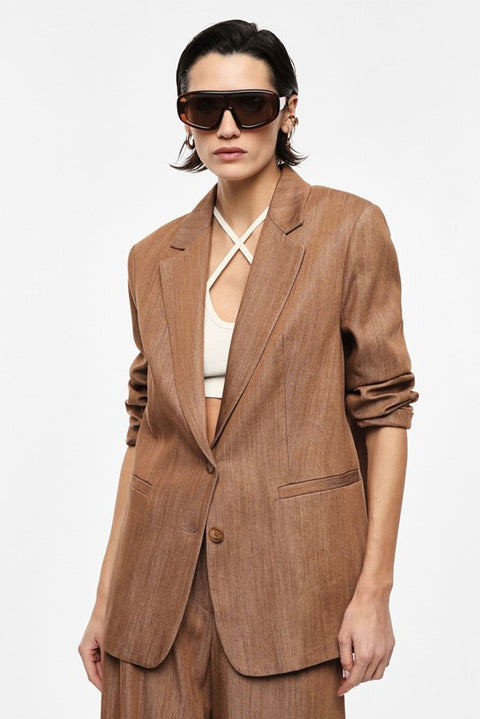 Blazer texturizzato con chiusura a due bottoni