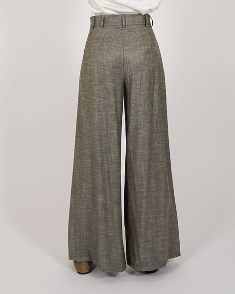 Pantalone vita alta con pence