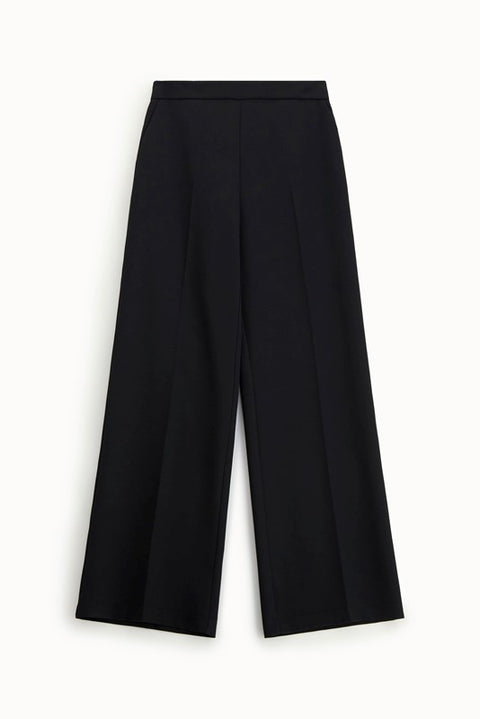 Pantalone vita alta crepe