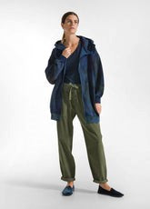 Pantalone in velluto coulisse e tasche