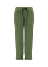 Pantalone in velluto coulisse e tasche