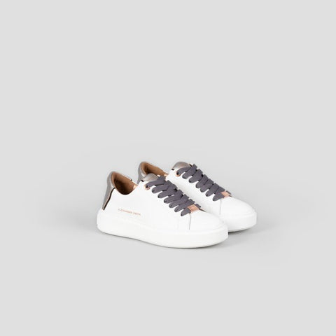 London woman white dark silver