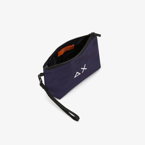 Pochette in nylon blu navy