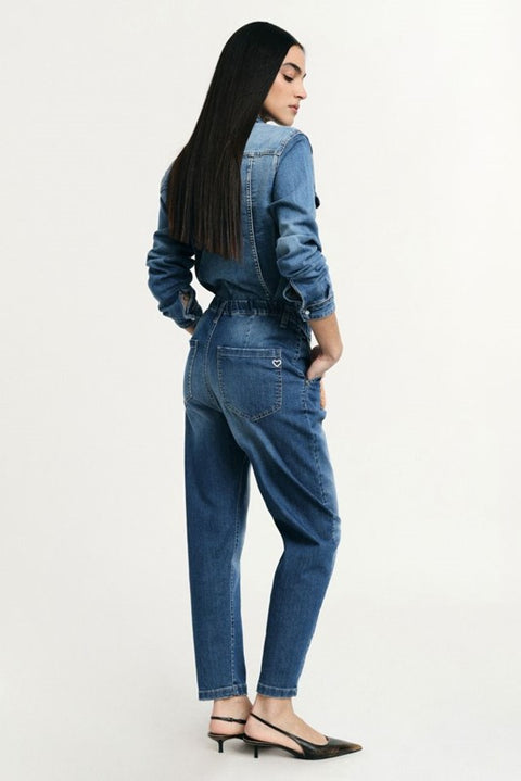 Jeans baggy fit con portachiavi orsetto