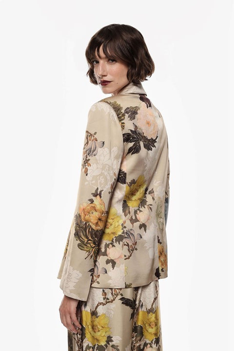Blazer raso fiorato