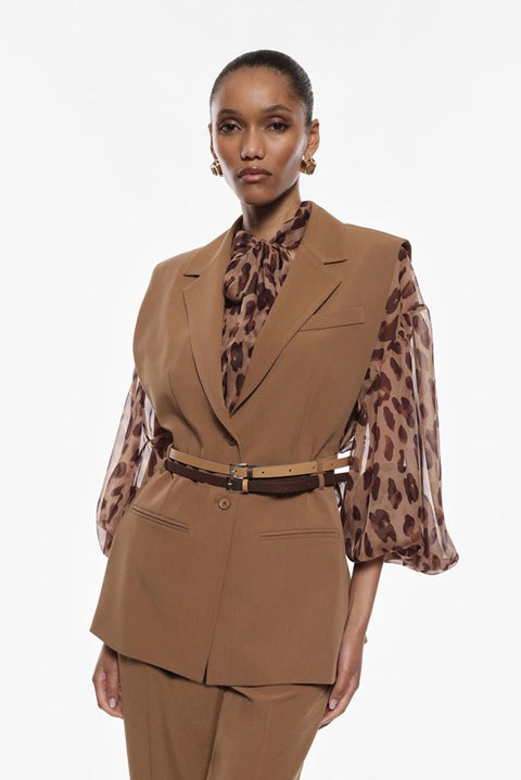 Gilet con doppia cintura