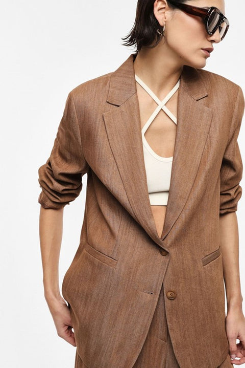 Blazer texturizzato con chiusura a due bottoni
