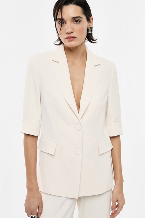 Blazer monopetto maniche corte spacchi laterali