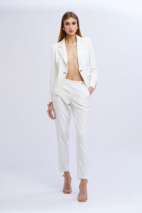 Pantalone no secrets bottoni oro