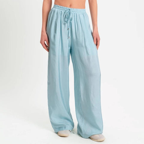 Pantalone tinta unita con coulisse