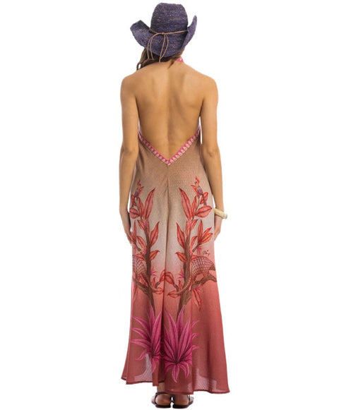 Abito lungo scollo americana lion