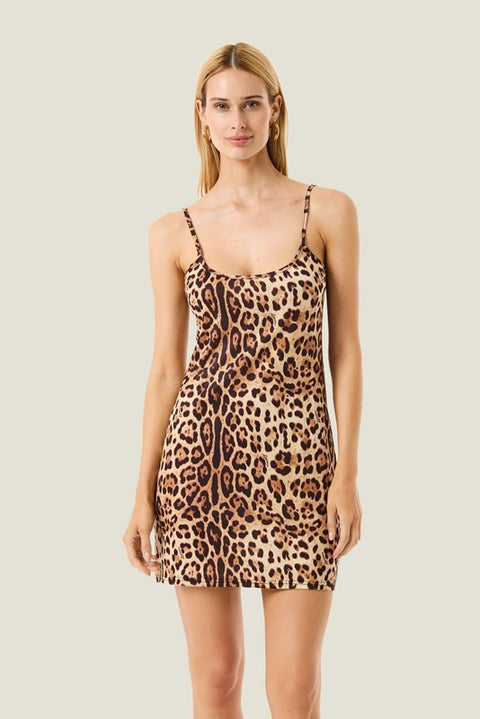 Abito corto leopard basic