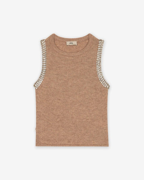 Gilet con strass giromanica