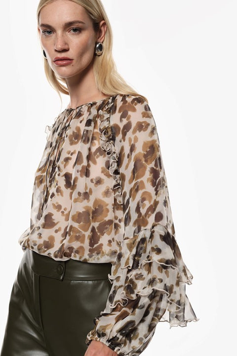 Blusa ampia fantasia