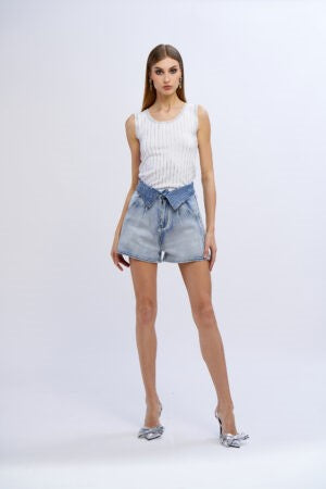 Shorts jeans diamanti