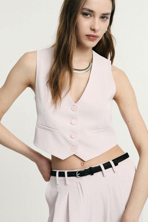 Gilet con abbottonatura frontale