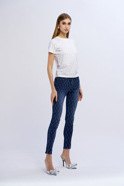 T-shirt rombi diamanti