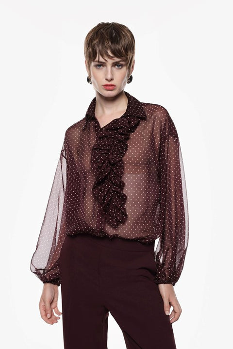 Camicia con maniche lunghe e colletto