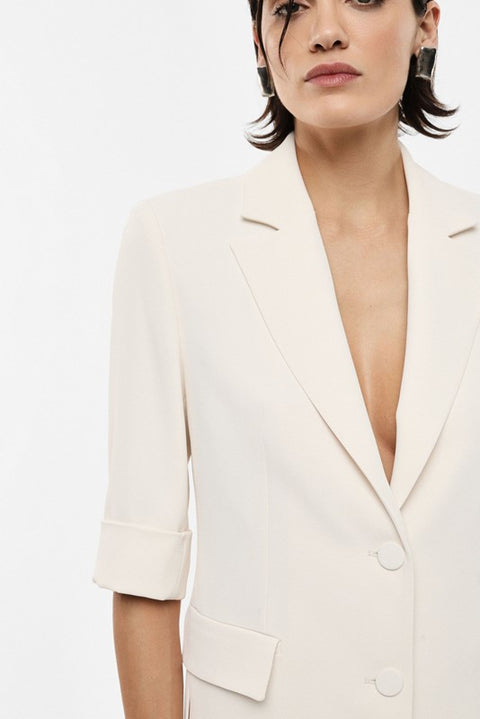 Blazer monopetto maniche corte spacchi laterali