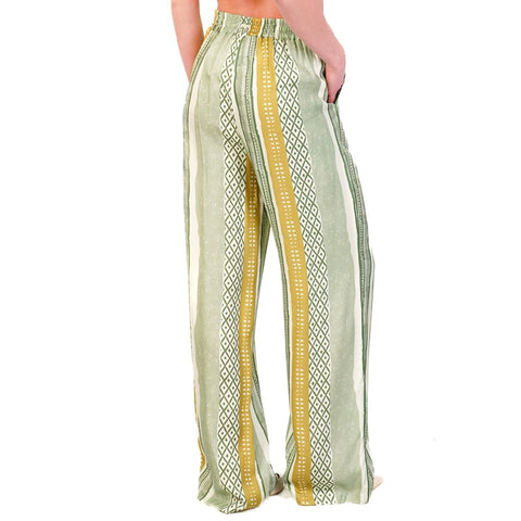 Pantalone fantasia  - acqua/verde/sal