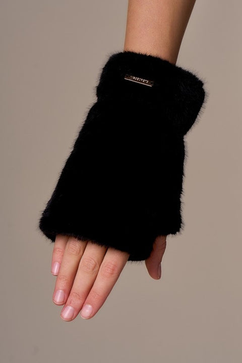 Guanti faux fur senza dita