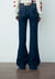 Jeans a Zampa in Denim Blu Scuro - Gaëlle Paris<BR/>