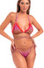 Bikini Triangolo Imbottito con Rouge in Lycra Stampa Macula